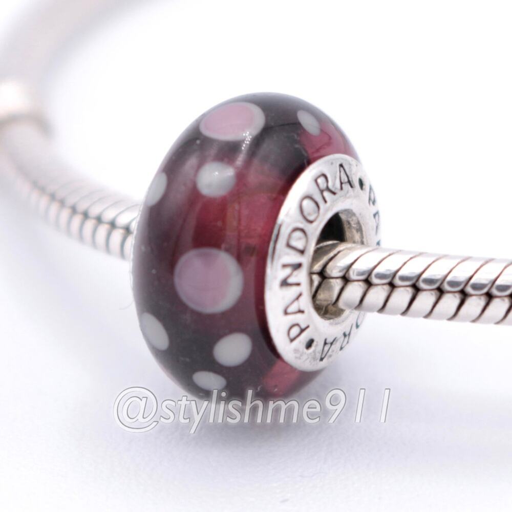 Authentic PANDORA Purple Bubbles Glass Murano - 790693